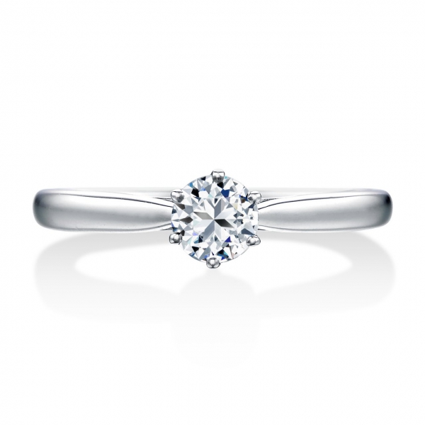 DR-107《オーバーエクセレント|Over Excellent》婚約指輪／チューリップの花びらがそっとダイヤモンドをやさしく包み込む、シンプルな婚約指輪です。