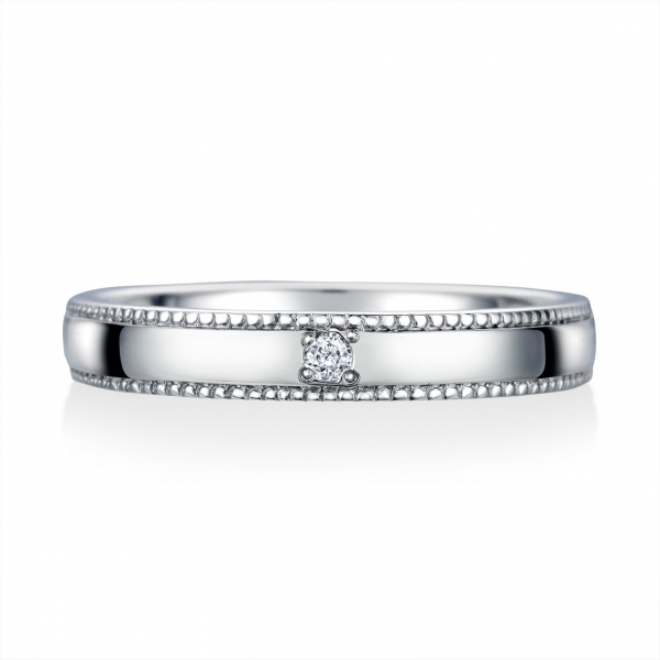 DM-45/43 《オーバーエクセレント|Over Excellent》結婚指輪／シンプルさとミルグレインによる繊細さを併せ持つ結婚指輪です。