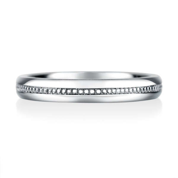 DM-46/47《オーバーエクセレント|Over Excellent》結婚指輪／センターにミル打ちを施したシンプルでかわいい結婚指輪です。
